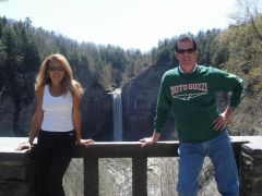 Leila and Jamie at Observation Deck overlooking Taughannock